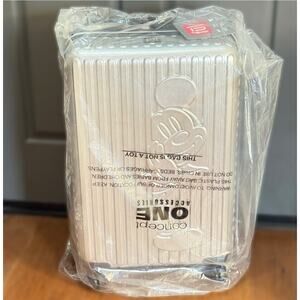 FUL Disney Mickey Mouse 25” Silver Hardside Medium Spinner Suitcase Luggage NEW